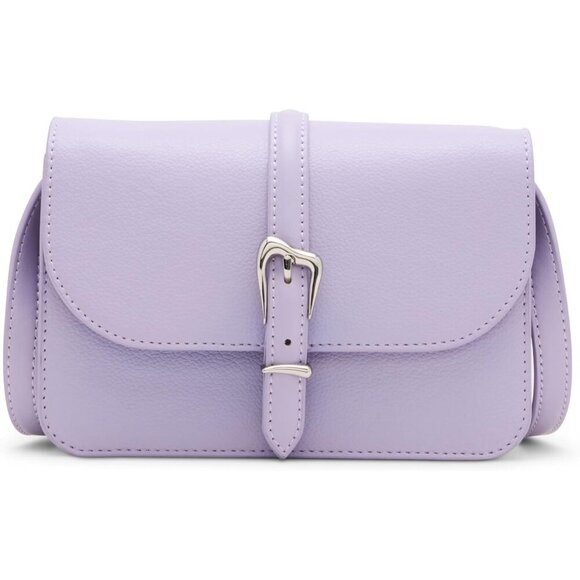 Handbags - Womens Crossbody Bag Polyester Lavender Buckle Flap Slim Durable